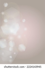 Abstract Vector Pink Background with Silver and White Light Spots. Magic Shiny Pastel Print. Baby Print. Romantic Bokeh Blurred Page Design for 14 February. Gentle Stardust Pattern.