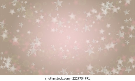 Abstract Vector Pink Background with Silver and White Light Spots. Magic Shiny Pastel Print. Baby Print. Romantic Bokeh Blurred Page Design for 14 February. Gentle Stardust Pattern.