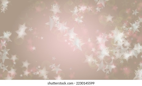 Abstract Vector Pink Background with Silver and White Light Spots. Magic Shiny Pastel Print. Baby Print. Romantic Bokeh Blurred Page Design for 8 March. Gentle Stardust Pattern.