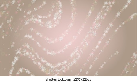 Abstract Vector Pink Background with Silver and White Light Spots. Magic Shiny Pastel Print. Baby Print. Romantic Bokeh Blurred Page Design for St' Valentines Day.  Gentle Stardust Pattern.