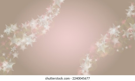 Abstract Vector Pink Background with Silver and White Light Spots. Magic Shiny Pastel Print. Baby Print. Romantic Bokeh Blurred Page Design for St' Valentines Day.  Gentle Stardust Pattern.