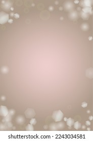 Abstract Vector Pink Background with Silver and White Light Spots. Magic Shiny Pastel Print. Baby Print. Romantic Bokeh Blurred Page Design for Women day. Gentle Stardust Pattern.