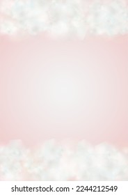 Abstract Vector Pink Background with Silver and White Light Spots. Magic Shiny Pastel Print. Baby Print. Romantic Bokeh Blurred Page Design for 14 February. Gentle Stardust Pattern.