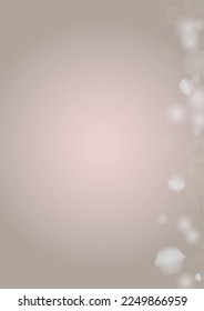Abstract Vector Pink Background with Silver and White Light Spots. Magic Shiny Pastel Print. Baby Print. Romantic Bokeh Blurred Page Design for 8 March. Gentle Stardust Pattern.