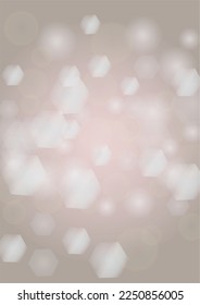 Abstract Vector Pink Background with Silver and White Light Spots. Magic Shiny Pastel Print. Baby Print. Romantic Bokeh Blurred Page Design for 14 February. Gentle Stardust Pattern.