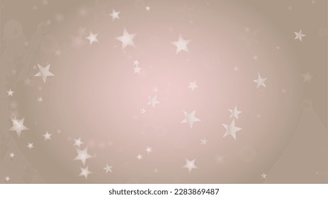 Abstract Vector Pink Background with Silver and White Light Spots. Magic Shiny Pastel Print. Baby Print. Romantic Bokeh Blurred Page Design for Women day. Gentle Stardust Pattern.