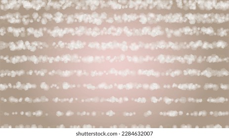 Abstract Vector Pink Background with Silver and White Light Spots. Magic Shiny Pastel Print. Baby Print. Romantic Bokeh Blurred Page Design for St' Valentines Day.  Gentle Stardust Pattern.