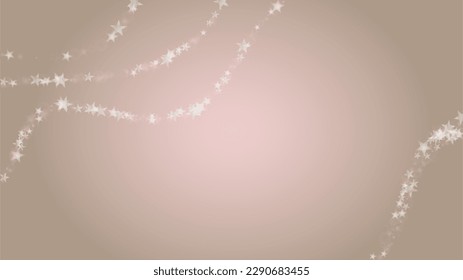 Abstract Vector Pink Background with Silver and White Light Spots. Magic Shiny Pastel Print. Baby Print. Romantic Bokeh Blurred Page Design for St' Valentines Day.  Gentle Stardust Pattern.