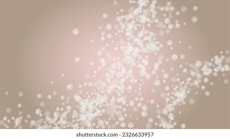 Abstract Vector Pink Background with Silver and White Light Spots. Magic Shiny Pastel Print. Baby Print. Romantic Bokeh Blurred Page Design for 14 February. Gentle Stardust Pattern.