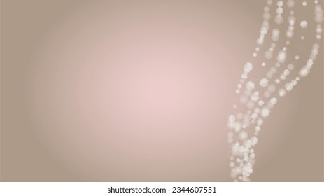 Abstract Vector Pink Background with Silver and White Light Spots. Magic Shiny Pastel Print. Baby Print. Romantic Bokeh Blurred Page Design for Women day. Gentle Stardust Pattern.