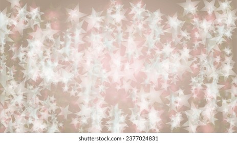 Abstract Vector Pink Background with Silver and White Light Spots. Magic Shiny Pastel Print. Baby Print. Romantic Bokeh Blurred Page Design for Women day. Gentle Stardust Pattern.