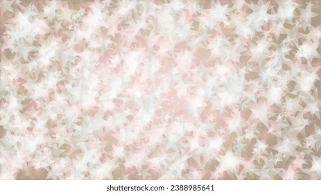 Abstract Vector Pink Background with Silver and White Light Spots. Magic Shiny Pastel Print. Baby Print. Romantic Bokeh Blurred Page Design for Anniversary. Gentle Stardust Pattern.
