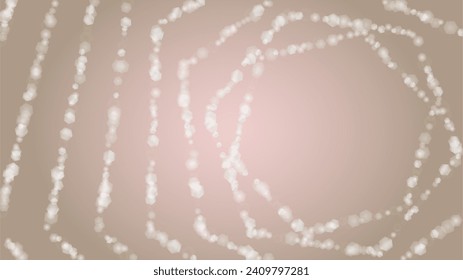 Abstract Vector Pink Background with Silver and White Light Spots. Magic Shiny Pastel Print. Baby Print. Romantic Bokeh Blurred Page Design for St' Valentines Day.  Gentle Stardust Pattern.
