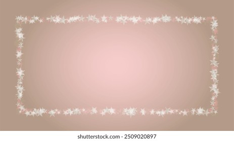 Abstract Vector Pink Background with Silver and White Light Spots. Magic Shiny Pastel Print. Baby Print. Romantic Bokeh Blurred Page Design for St' Valentines Day.  Gentle Stardust Pattern.