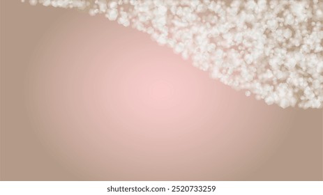 Vetor abstrato fundo rosa com pontos de luz de prata e branco. Impressão brilhante brilhante do Pastel. Impressão de Bebê. Romântico Bokeh Blurred Page Design para 8 de março. Suave Padrão Stardust.