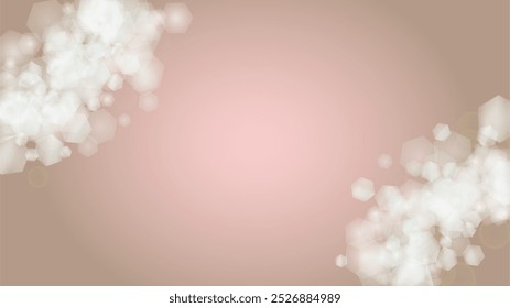 Vetor abstrato fundo rosa com pontos de luz de prata e branco. Impressão brilhante brilhante do Pastel. Impressão de Bebê. Romântico Bokeh Blurred Page Design para 8 de março. Suave Padrão Stardust.