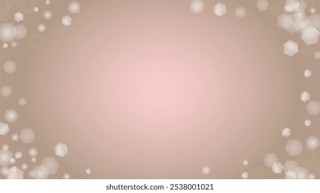 Abstract Vector Pink Background with Silver and White Light Spots. Magic Shiny Pastel Print. Baby Print. Romantic Bokeh Blurred Page Design for St' Valentines Day.  Gentle Stardust Pattern.