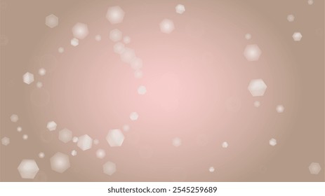 Abstract Vector Pink Background with Silver and White Light Spots. Magic Shiny Pastel Print. Baby Print. Romantic Bokeh Blurred Page Design for St' Valentines Day.  Gentle Stardust Pattern.