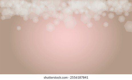 Abstract Vector Pink Background with Silver and White Light Spots. Magic Shiny Pastel Print. Baby Print. Romantic Bokeh Blurred Page Design for Honeymoon. Gentle Stardust Pattern.