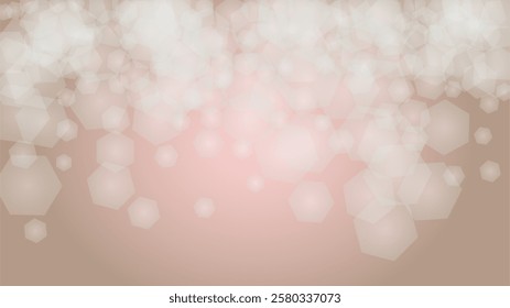 Abstract Vector Pink Background with Silver and White Light Spots. Magic Shiny Pastel Print. Baby Print. Romantic Bokeh Blurred Page Design for Honeymoon. Gentle Stardust Pattern.