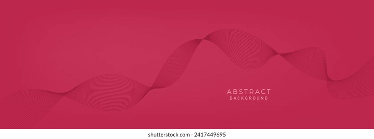 Abstract vector pink background with wavy  lines