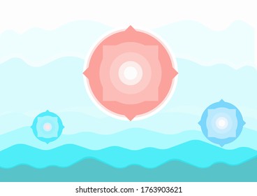 Abstract vector pink Blue color graphic circular pattern, For Design Flyer, Banner, Landing Page. Vector Illustration with Color Gradient
