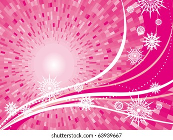 Abstract vector pink christmas background
