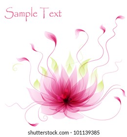 Abstract vector pink lotus flower