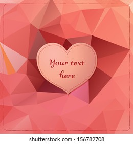 Abstract vector pink polygonal background