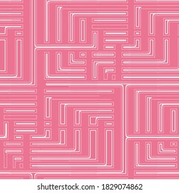 Abstract Vector pink  Tie-Dyed Canvas Effect stripe Textured Background. Seamless Pattern on white background