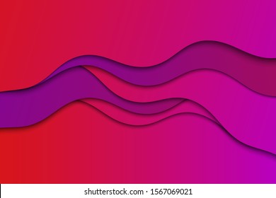 Abstract vector pink and violetcolor background with curved lines. Pattern backdrop for landing pages.