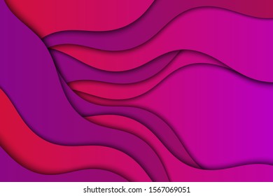 Abstract vector pink and violetcolor background with curved lines. Pattern backdrop for landing pages.