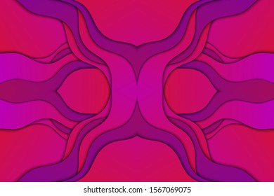 Abstract vector pink and violetcolor background with curved lines. Pattern backdrop for landing pages.