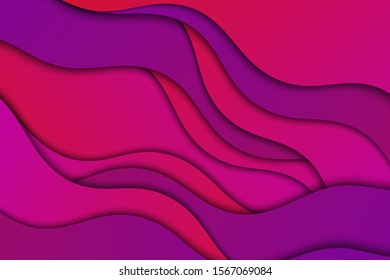 Abstract vector pink and violetcolor background with curved lines. Pattern backdrop for landing pages.