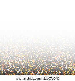 Abstract Vector Pixel Background. Horizontal seamless.