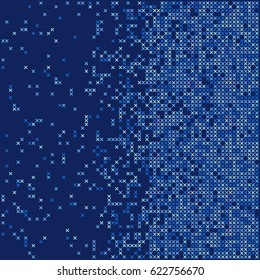 Abstract vector pixel background. Square technology illustration. Digital data pattern.
Web design elements. Science texture.