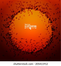 Abstract vector plane explosion. Vector illustration for business presentations. 