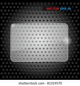 Abstract vector plane on steel texture