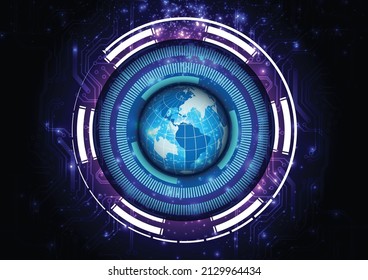 Abstract Vector Planet Earth from space background, Technologies and communications, Word Map of the mainland, Global communications system, illustration vector design 