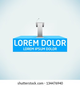Abstract vector podium symbol icon