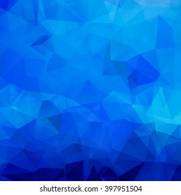 Abstract vector polygon background. Marine sea pattern. Blue gradient triangles. Illustration for web design or print. Eps 10