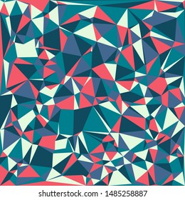 Abstract vector polygonal background. Delaunay triangles pattern.