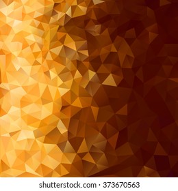 Abstract vector polygonal background in gold tones 