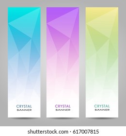 Abstract vector polygonal banners