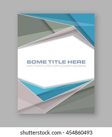 Abstract vector polygonal colorful flyer design template, brochure or corporate banner.