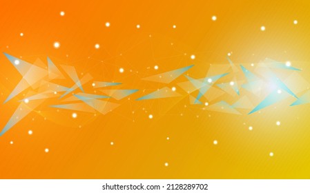 Resumen vectorial de fondo de línea de espacio multicolor poligonal con rejilla de forma triangular. Tecnología científica, red social, concepto de conexión web. Diseño futurista