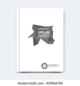 Abstract vector polygonal design for cover, poster, banner, flyer, business card, magazine annual report, title page, brochure template layout or booklet .A4 size with polygons on white background.
