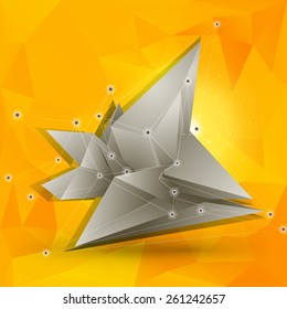 Abstract vector polygonal geometry shape background. Eps10