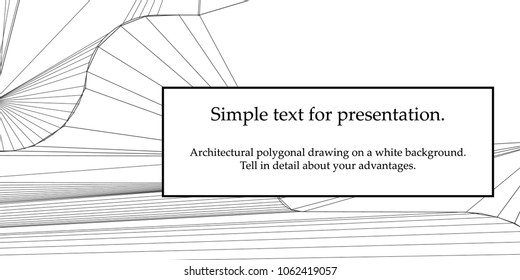 Abstract vector polygonal paper drawing composition from wavy lines on a white background for printing on postcards, covers, packages, as well as for presentations and web pages.
