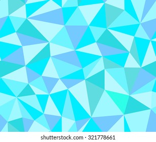 Abstract vector polygonal seamless pattern from triangles. Decorative endless texture